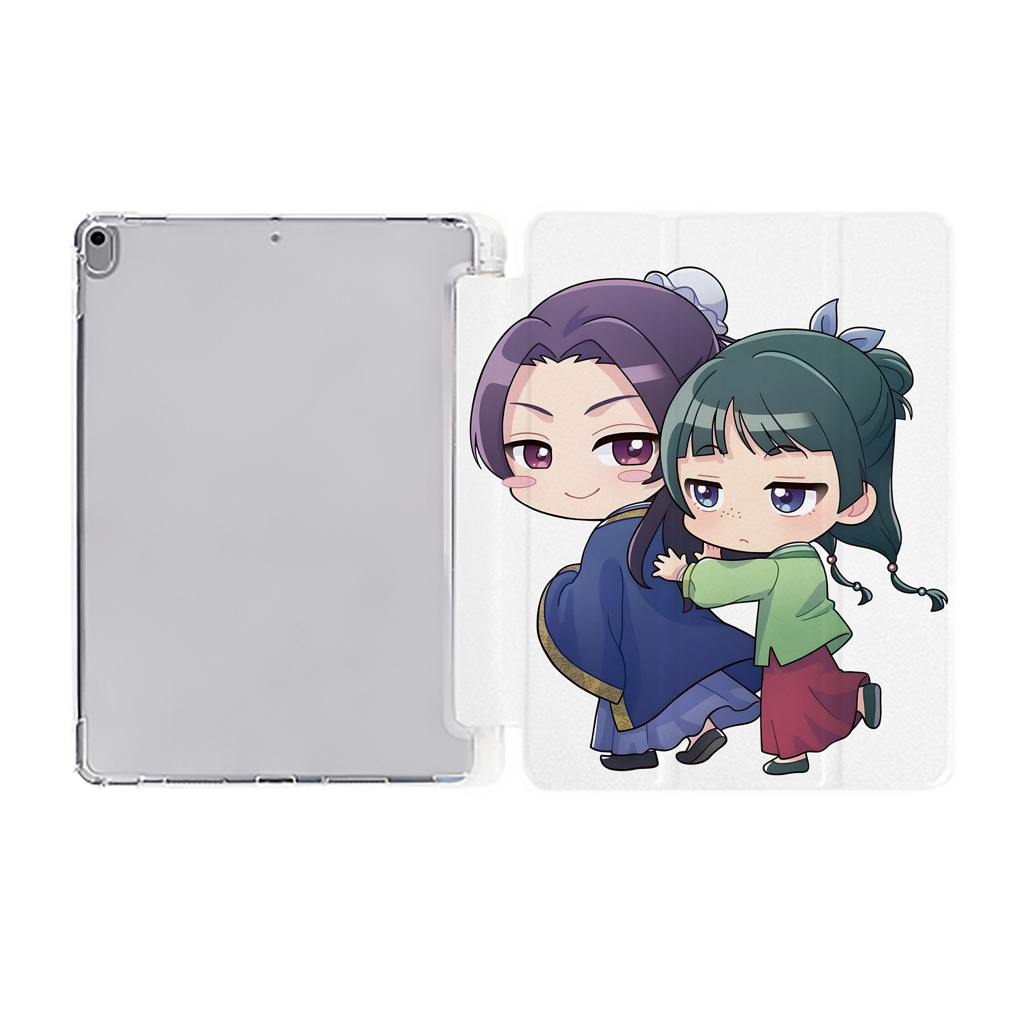 （画像用） 薬屋のひとりごと The Apothecary Diaries IPad ケース ペン収納付き 三つ折りスタンド PUレザー×シリコン 対応機種9.5/10.5/10.9インチ